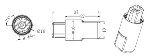 Hydraulic Rotary Oil Damper TRD-S2 Size